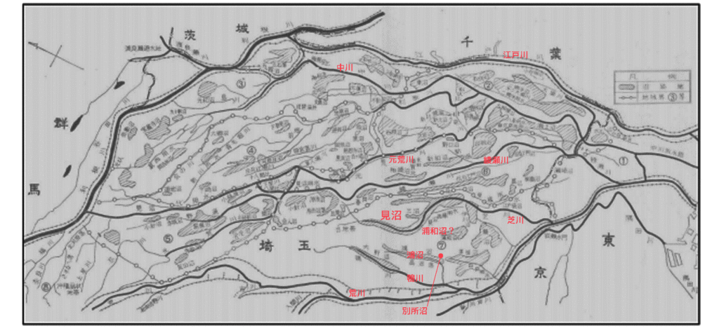県東部の池沼跡地略図