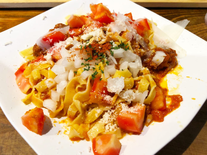 【ワイン食堂ペコリーノ】全部手作りのまぜそばスタイル・ボロネーゼパスタセット【※期間限定ランチ※】
