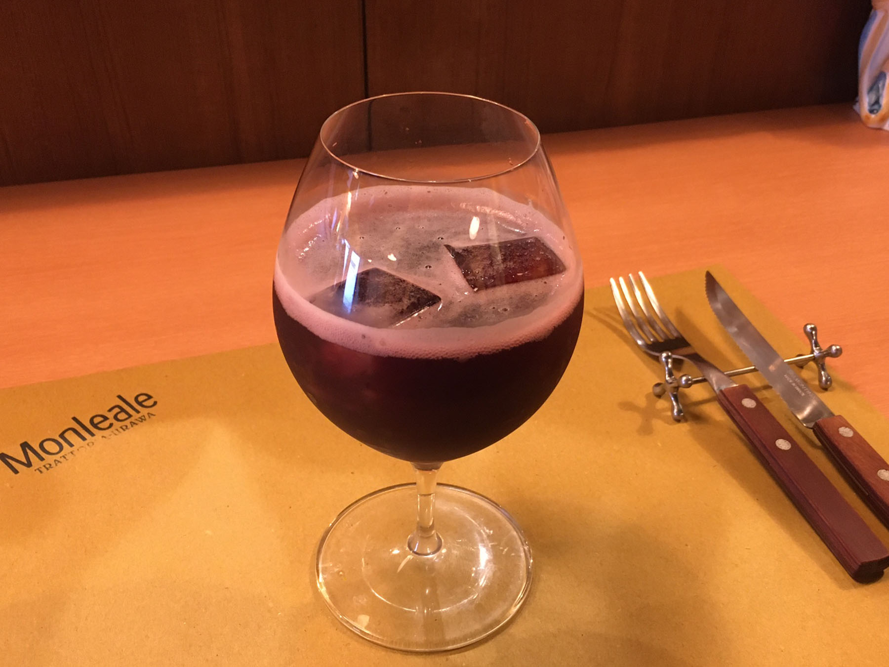 イタリアワイン酒場・モンレアーレの日曜ランチ・ドリンク