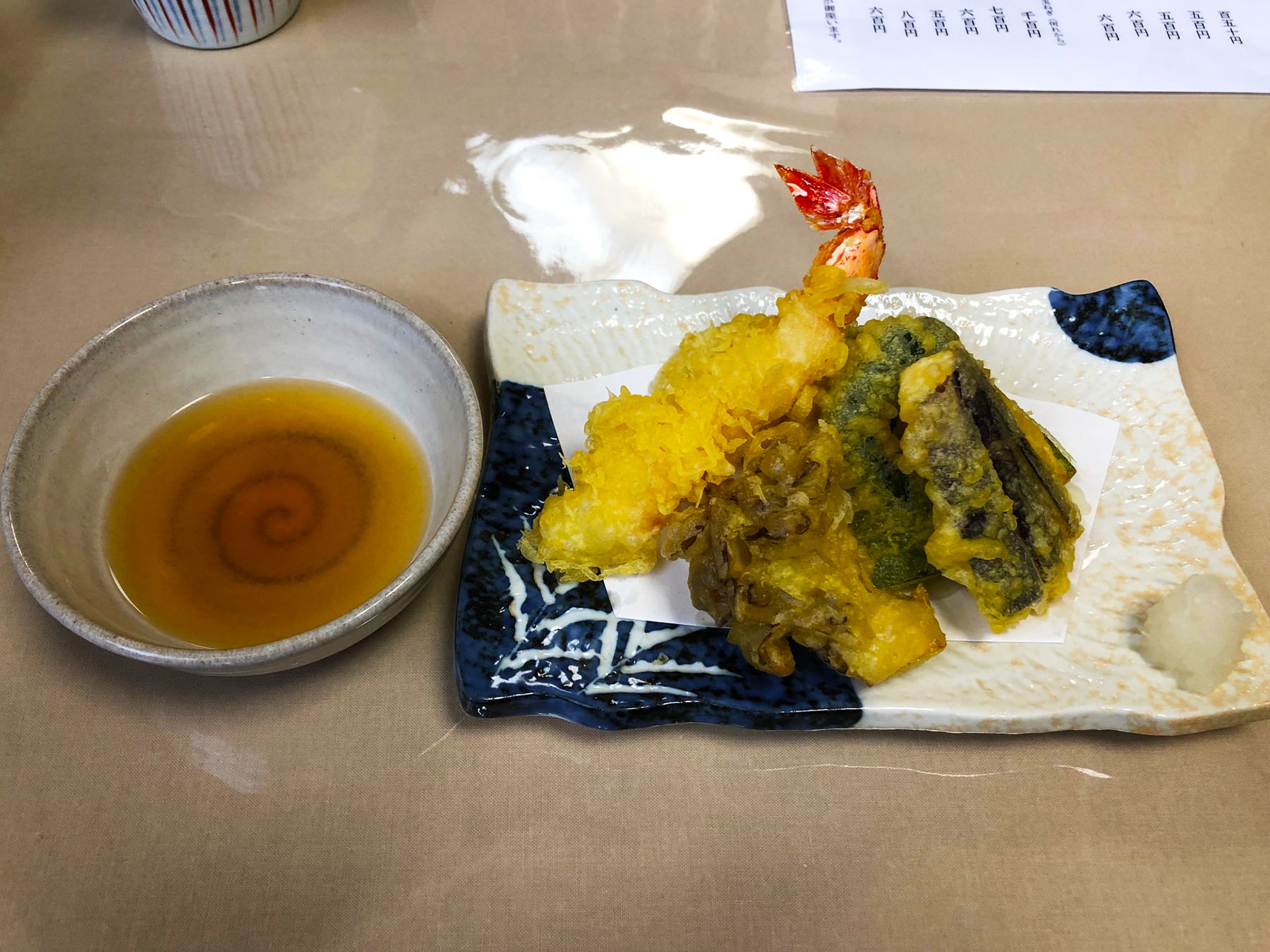 浦和区常盤一丁目、手打ちそば処あまのの天ぷら