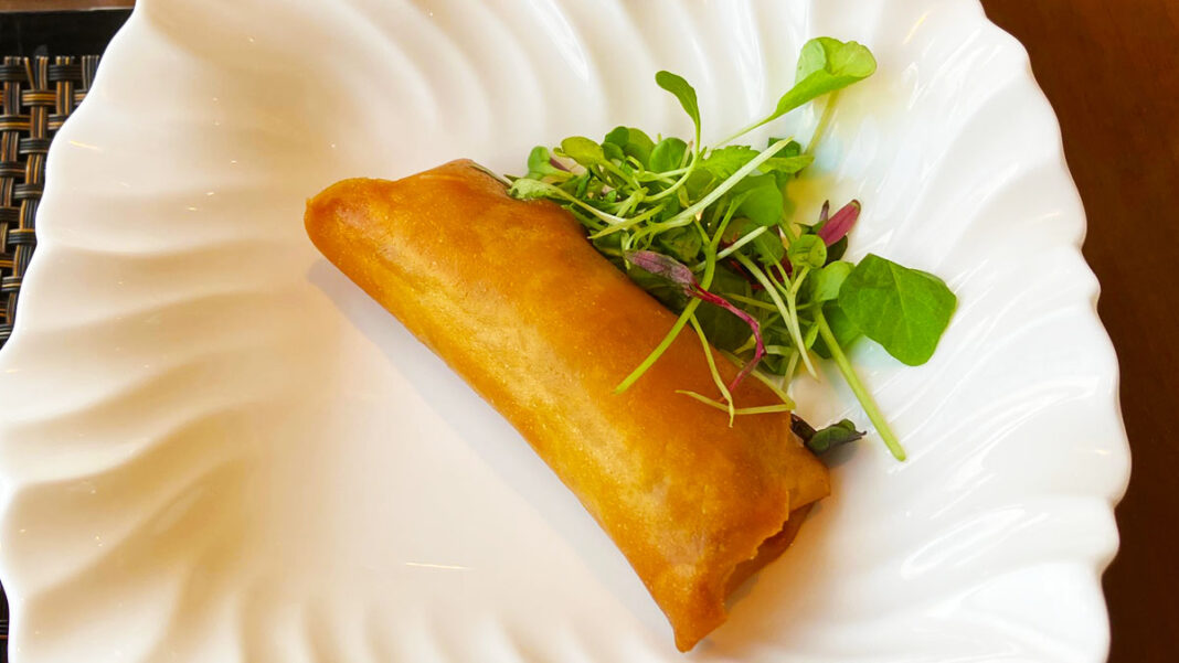 彩湖・ランチセットの春巻き